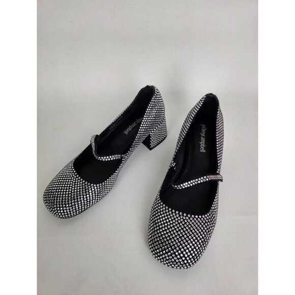 New Jeffrey Campbell Regal Embellished Crystal Block Heel Mary Janes Size 6 - Picture 5 of 14